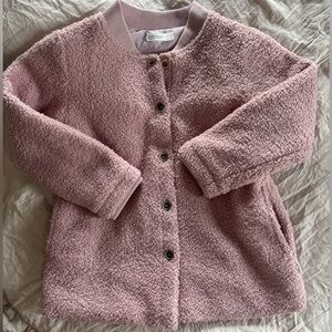 Miles The Label Pink Sherpa Jacket size 7 EUC